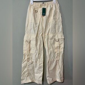 100% Cream Cargo Pants by Wild Fable
